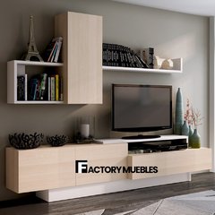 Modular Rack Tv Lcd Moderno Melamina Mueble Modelo Mallorca - comprar online