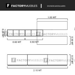 Modular Rack Mesa Mueble para Tv + Biblioteca Melamina Modelo Badajoz Factory Muebles - comprar online