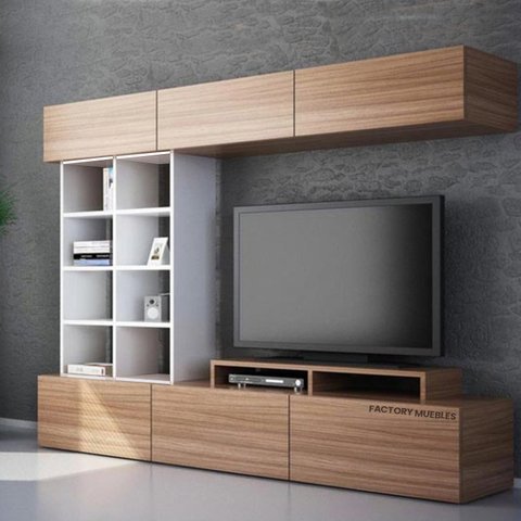 Modular Mesa Tv Biblioteca Melamina Valencia Factory Muebles