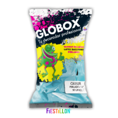 GLOBOS LATEX PERLADO CELESTE 12" x50 - comprar online