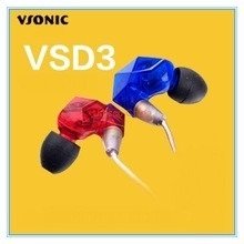 Fone Retorno/monitor Profissional Vsonic Vsd3 Azul Vermelho