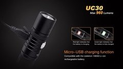 Lanterna Fenix Original Uc30 960 Lumens Recarregável - comprar online