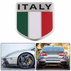 Emblema Badge Italy Aço Inox Adesivo Itália - TUDO PRA MULTIMIDIA