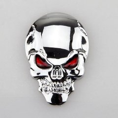 2 Adesivos Carro Moto Caveira Crânio Metal 3d Cromado - comprar online