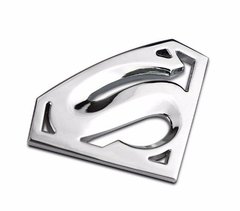 Emblema S Superman Cromado 3d Alto Relevo Carro Moto Univers