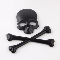 Adesivo Emblema Skull Caveira 3d Metal Carro Moto Preto - comprar online