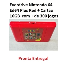 Cartucho Nintendo 64 com cartão de jogos everdrive ED64 Plus