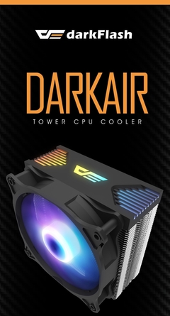 Darkflash 4 heatpipes argb cpu cooler radiador silencioso pwm 4pin 250w para intel lga 1150 1151 1155 1200 1366 amd am4 ventilador - TUDO PRA MULTIMIDIA