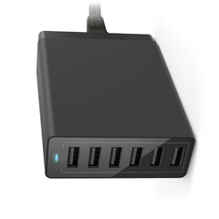 10 portas usb para carregamento rápido, estação de carregamento com cabo 50w, plugue para iphone, ipad, pc, kindle multi, carregador usb