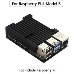 Case de liga de alumínio para raspberry pi 4b/3b, revestimento armadura de 4 cores com dissipador de calor para raspberry pi 4b/3b - comprar online