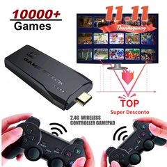 Console de jogos de vídeo 64g built-in 10000 jogos retro handheld console de jogos controlador sem fio jogo vara para ps1/gba criança presente de natal - comprar online