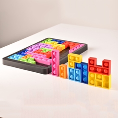 27 pces tetris quebra-cabeça pops seus brinquedos fidget anti-stress popet empurrar bolha sensorial brinquedo placa de quebra-cabeça brinquedo educativo para criança - loja online