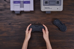 8bitdo sn30 2.4g gamepad sem fio para snes/sfc originais (sn/sf/edição transparente)-super nes - TUDO PRA MULTIMIDIA