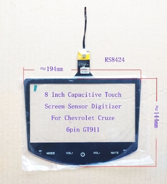 Sensor de toque capacitivo para chevrolet cruze honda gt911 6pin rs8424, 8 modos - comprar online
