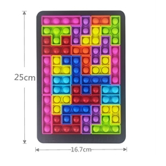27 pces tetris quebra-cabeça pops seus brinquedos fidget anti-stress popet empurrar bolha sensorial brinquedo placa de quebra-cabeça brinquedo educativo para criança - TUDO PRA MULTIMIDIA