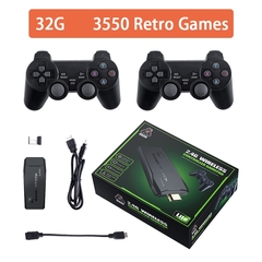 Console de jogos de vídeo 64g built-in 10000 jogos retro handheld console de jogos controlador sem fio jogo vara para ps1/gba criança presente de natal - TUDO PRA MULTIMIDIA