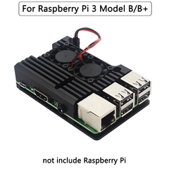 Case de liga de alumínio para raspberry pi 4b/3b, revestimento armadura de 4 cores com dissipador de calor para raspberry pi 4b/3b - TUDO PRA MULTIMIDIA
