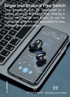 Novo modelo privado tws bluetooth fone de ouvido sem fio binaural esportes mini oem impermeável in-ear 5.1