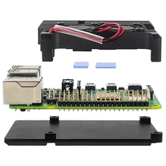 Case de liga de alumínio para raspberry pi 4b/3b, revestimento armadura de 4 cores com dissipador de calor para raspberry pi 4b/3b - loja online