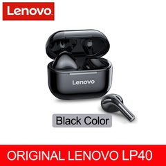 Novo original lenovo lp40 tws fone de ouvido sem fio bluetooth 5.0 dupla estéreo redução ruído baixo controle toque longa espera 230mah - TUDO PRA MULTIMIDIA