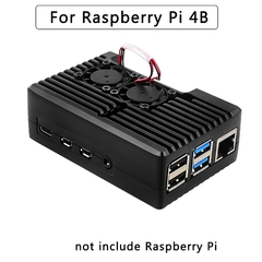 Case de liga de alumínio para raspberry pi 4b/3b, revestimento armadura de 4 cores com dissipador de calor para raspberry pi 4b/3b - comprar online