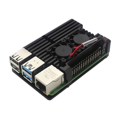 Case de liga de alumínio para raspberry pi 4b/3b, revestimento armadura de 4 cores com dissipador de calor para raspberry pi 4b/3b - loja online