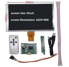 9 polegada 1024*600 monitor de tela lcd tft com placa de controle do motorista hdmi-compatível para lattepanda, raspberry pi banana pi - comprar online