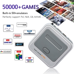 Console super retro x pro 4k hd da tevê de wifi consolas de jogos de vídeo para ps1/psp/n64/dc com 50000 + jogos com controladores sem fio de 2.4g