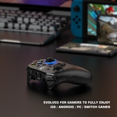 Gamesir t4 pro 2.4ghz controlador móvel sem fio bluetooth gamepad com giroscópio de 6 eixos para nintendo switch/android/iphone/pc na internet