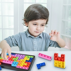 27 pces tetris quebra-cabeça pops seus brinquedos fidget anti-stress popet empurrar bolha sensorial brinquedo placa de quebra-cabeça brinquedo educativo para criança - comprar online