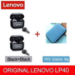 Novo original lenovo lp40 tws fone de ouvido sem fio bluetooth 5.0 dupla estéreo redução ruído baixo controle toque longa espera 230mah - comprar online