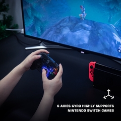 Gamesir t4 pro 2.4ghz controlador móvel sem fio bluetooth gamepad com giroscópio de 6 eixos para nintendo switch/android/iphone/pc na internet