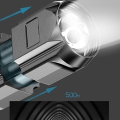 Lanterna forte luz recarregável zoom gigante brilhante xenon forças especiais casa ao ar livre portátil led lanterna luminosa