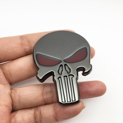 Emblema perfurador de caveira para estilização de carro, emblema de metal, adesivo para cauda, motocicleta, acessórios para carros, 1 peça