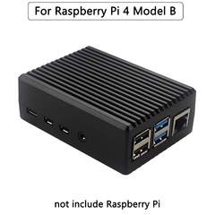 Case de liga de alumínio para raspberry pi 4b/3b, revestimento armadura de 4 cores com dissipador de calor para raspberry pi 4b/3b - loja online