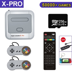 Imagem do Console super retro x pro 4k hd da tevê de wifi consolas de jogos de vídeo para ps1/psp/n64/dc com 50000 + jogos com controladores sem fio de 2.4g