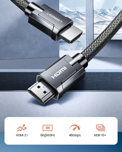 Ugreen hdmi 2.1 cabo para caixa de tv usb c hub ps5 hdmi cabo 8k/60hz ultra de alta velocidade hdmi divisor cabo earc hdr10 + hdmi2.1 cabo