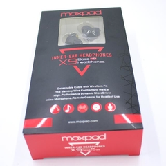 Moxpad-fone de ouvido intra-auricular profissional x9 pro, com microfone, driver dinâmico duplo, super grave, para celular, mp3 player, cabo de substituição - TUDO PRA MULTIMIDIA