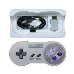 Controle sem fio para super nintendo, joystick clássico, sem fio, 2.4ghz, 1 peça - comprar online