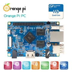 Cor laranja pi pc 1gb h3 quad-core, suporte android, diodo emissor de imagem bocal para computador