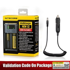 Nitecore d4 d2 carregador digitalizador, carregador de bateria lcd inteligente para circuitos, seguro global li-ion 18650 14500 16340 26650 - loja online