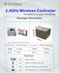 Controle sem fio para super nintendo, joystick clássico, sem fio, 2.4ghz, 1 peça na internet