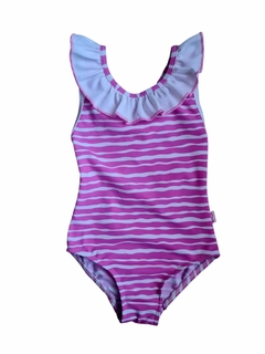 Traje de baño babero rayado 160B