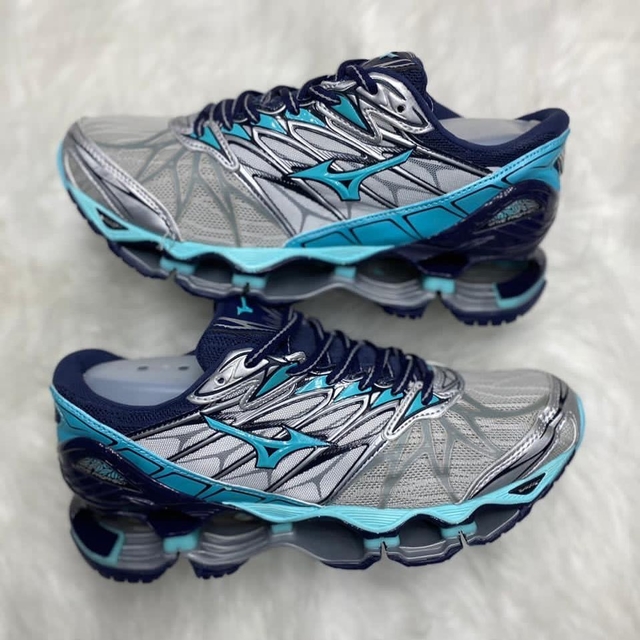 Mizuno cinza store e azul