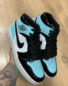 Tênis Nike Air Jordan 1 Azul bebê pme Preto Femini