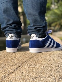 Tenis adidas camurça azul hot sale