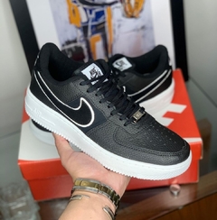 Tênis Nike Air Force Preto e Branco Couro promoção