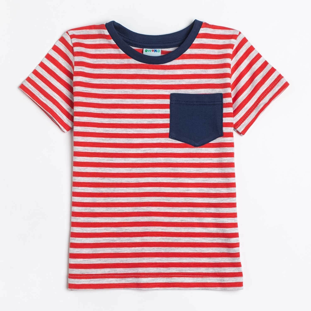 Remera rayada cheap roja y blanca