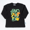 Remera Dinosaurio Negro 0 a 24 meses