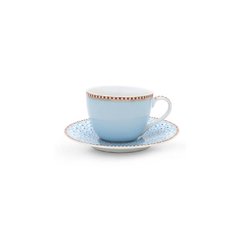 SET 4 TAZAS CON PLATO CAFE AZUL - comprar online